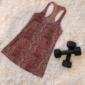 Lululemon snakeskin mauve tank